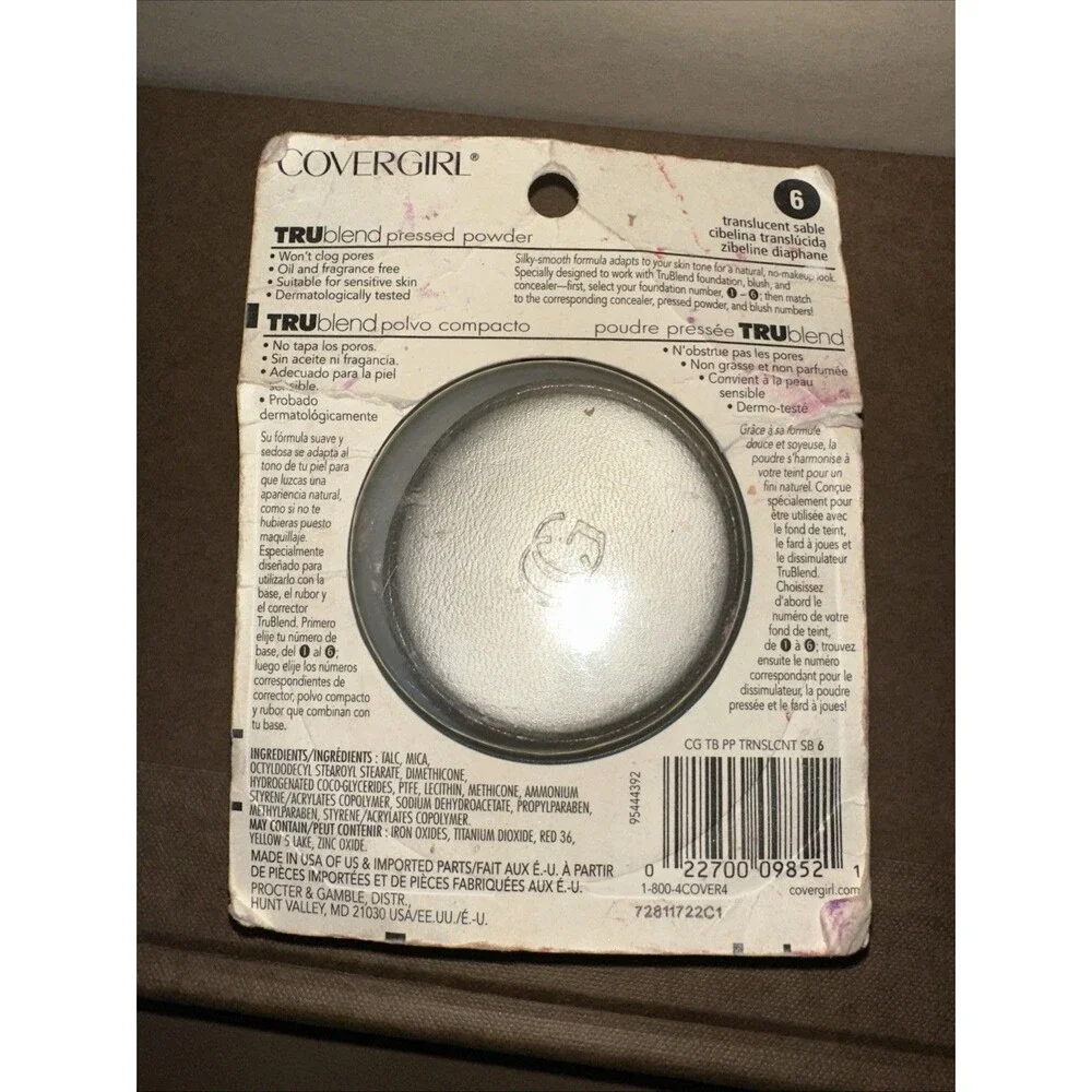 COVERGIRL Trublend Pressed Minerals Foundation Powder 6 Translucent Sable USA